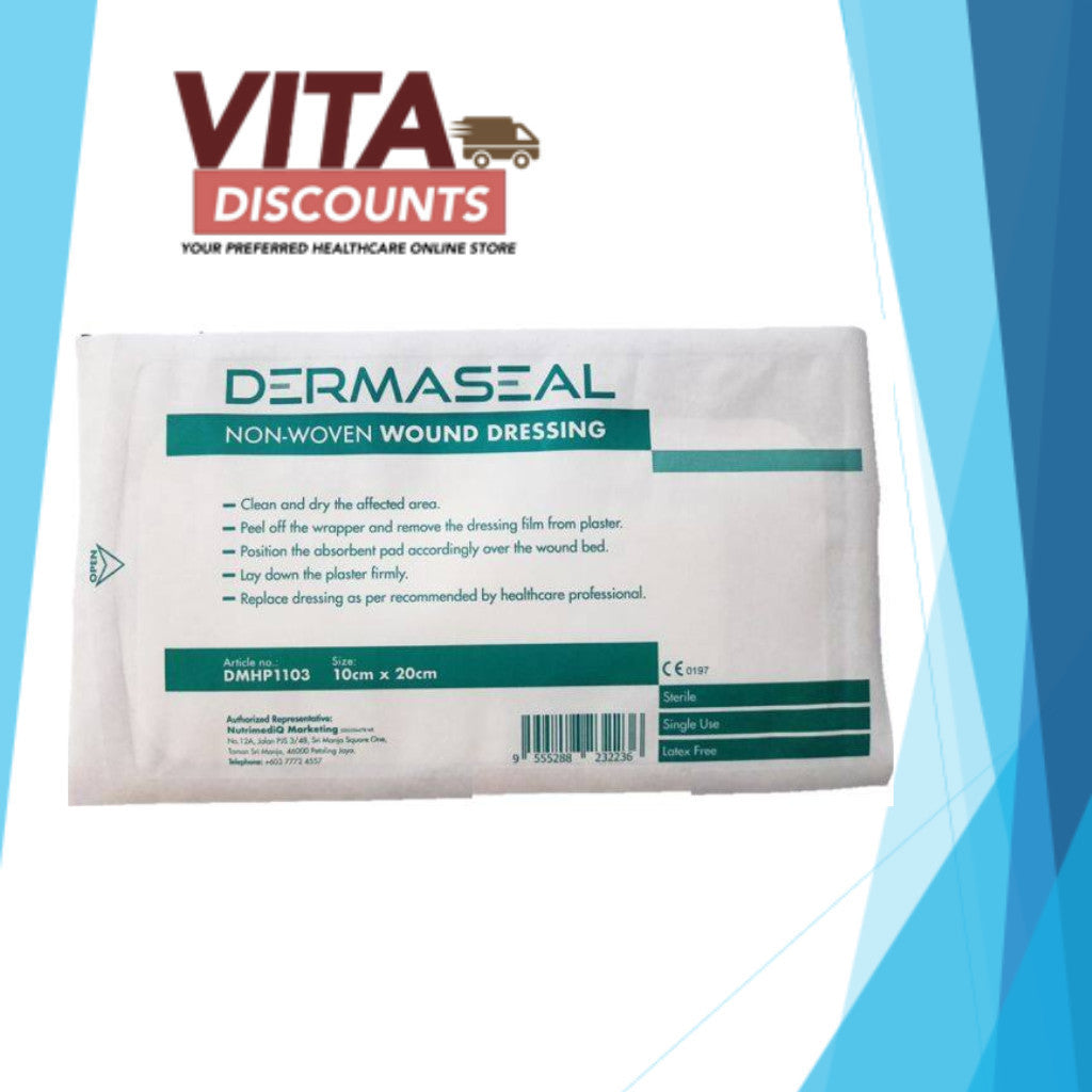 Dermaseal Non-Woven Wound Dressing One Piece (6 x 7cm/10 x 10cm/10 x 20cm) [Exp 06/2030]