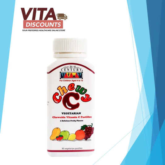 21St Century Chewy C Vegetarian Chewable Vitamin C Vpastilles (45's/90's x 1/2 Pack) [Exp 04/2028]