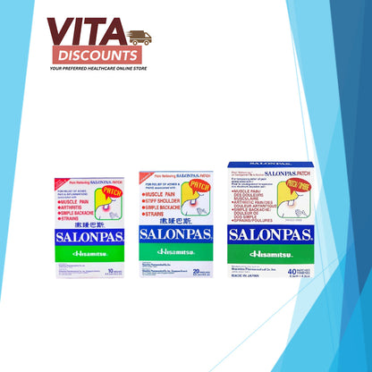Salonpas Patches (10's/20's/40's) [Exp 07/2027]