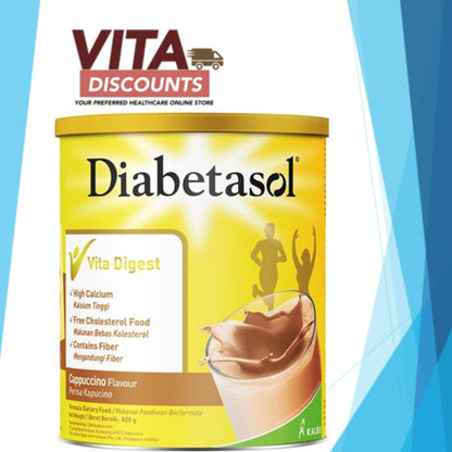 Diabetasol Powder Vanilla / Chocolate / Cappuccino / Creamy Almond Big Tin (800g) [Exp 03/2028]