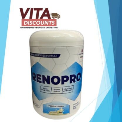 Criticare Reno-Pro Low/High Protein Powder Vanilla (400g)