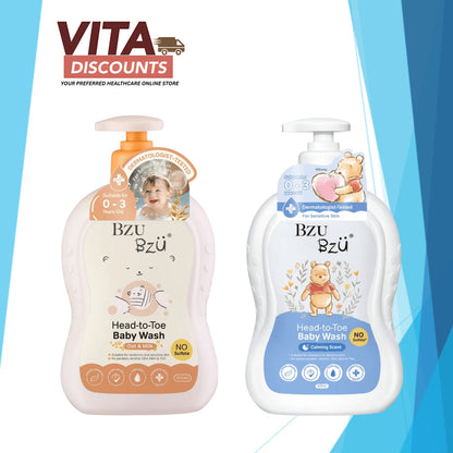 Bzu Bzu Head-To-Toe Baby Wash Regular/Oat Milk (600ml) [Exp 02/2027]