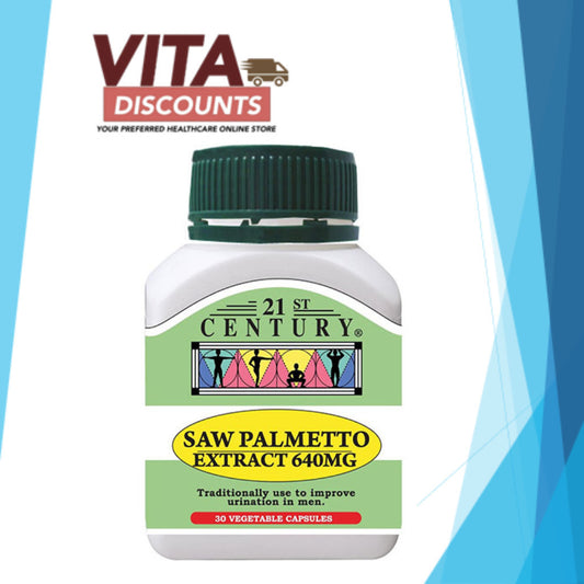 21St Century Saw Palmetto Extract 640mg Vcaps (30's) [Exp 01/2028]